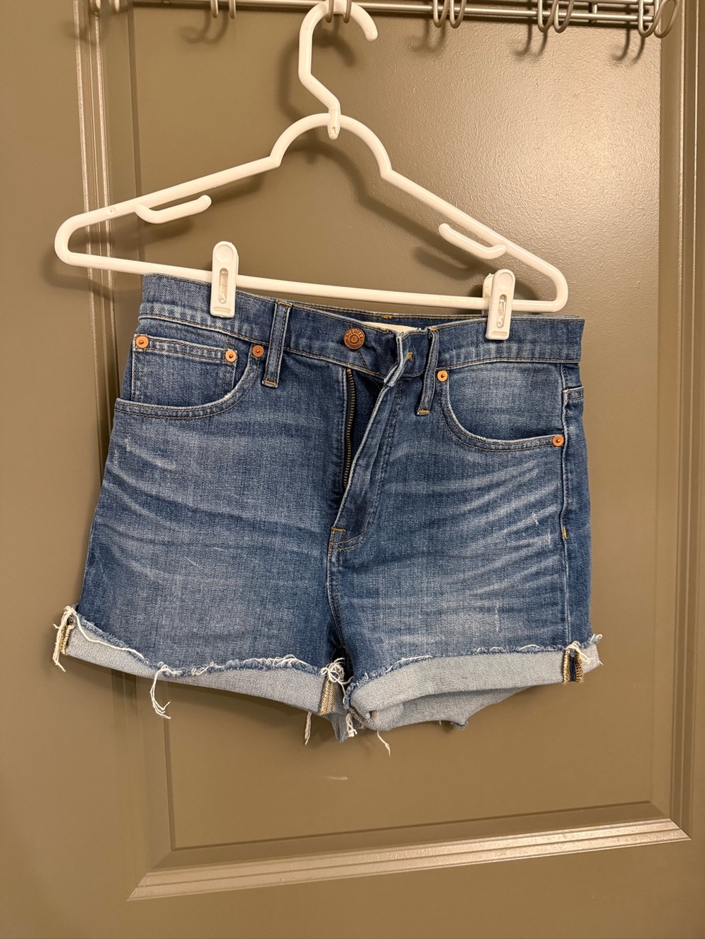 Madewell Women’s Denim Roll-Cuff Shorts - Blue